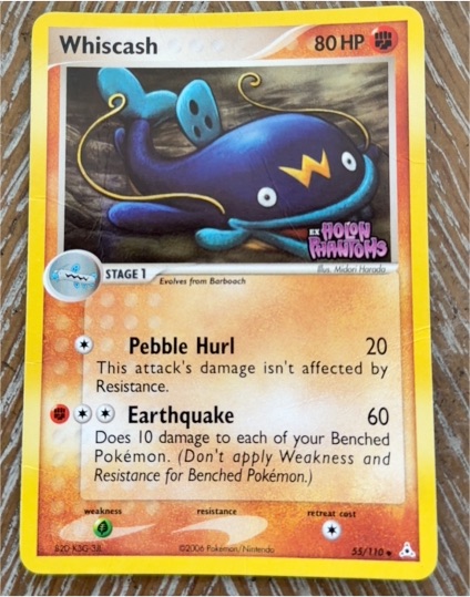 2006 Pokemon EX Holon Phantoms #55 Whiscash — front