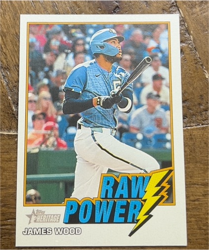 2026 Topps Heritage #RP-JW James Wood Raw Power — front