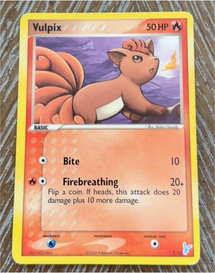 2006 Pokemon Trainer Kit #7 Vulpix — front