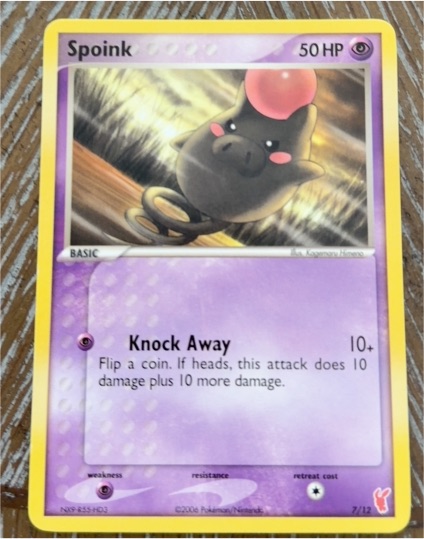 2006 Pokemon Trainer Kit #7 Spoink — front