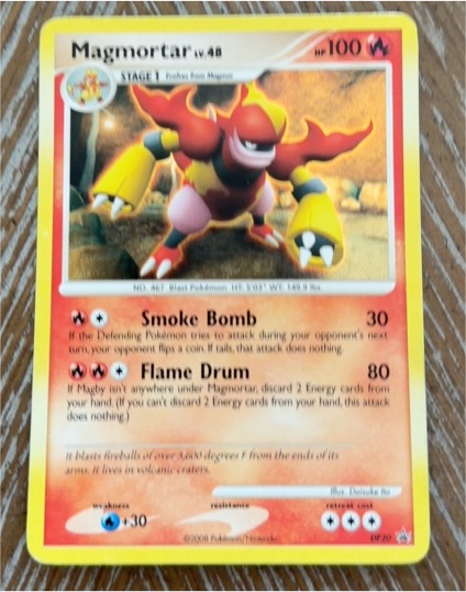 2008 Pokémon Black Star Promo #DP20 Magmortar — front