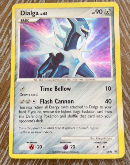 2008 Pokémon DP26 Dialga Black Star Promo — front