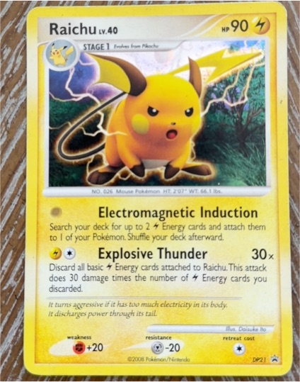 2008 Pokémon Diamond and Pearl #DP21 Raichu — front