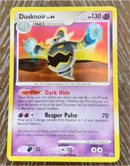2008 Pokémon DP33 Dusknoir — front