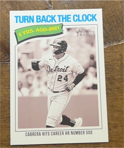 2026 Topps Heritage #333 Miguel Cabrera Turn Back The Clock — front