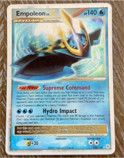 2007 Pokémon Diamond & Pearl #120 Empoleon LV.X — front