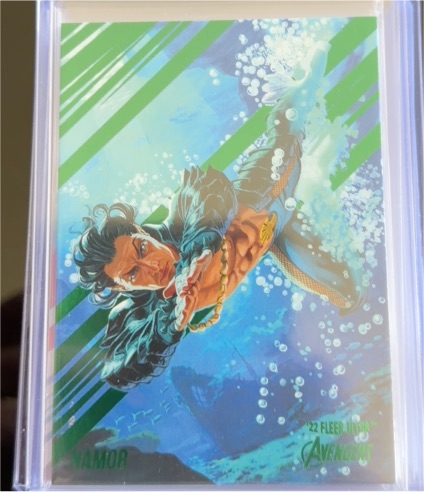 2022 Fleer Ultra Avengers Green Foil #50 Namor — front