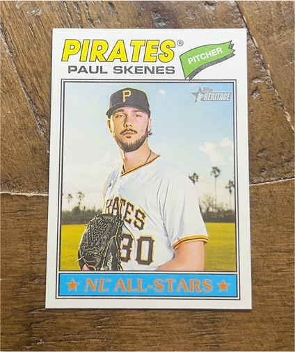 2026 Topps Heritage #33 Paul Skenes — front
