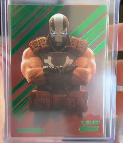2022 Fleer Ultra Marvel Avengers #19 Crossbones Green Foil — front