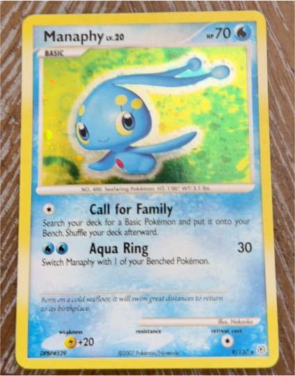 2007 Pokémon Diamond & Pearl #9 Manaphy — front