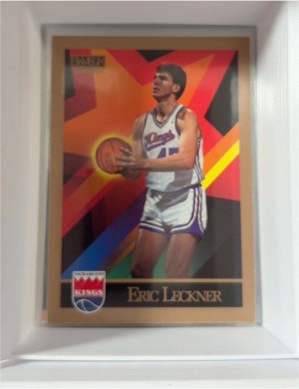 1990-91 SkyBox #410 Eric Leckner Sacramento Kings — front