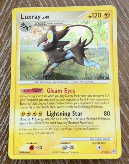 2007 Pokémon Diamond & Pearl #7 Luxray — front