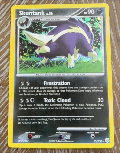 2007 Pokémon Diamond & Pearl #15 Skuntank — front