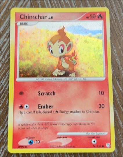 2007 Pokémon Diamond & Pearl #76 Chimchar — front