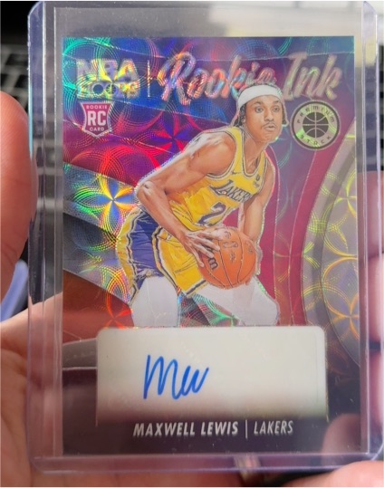 2023-24 Panini NBA Hoops Rookie Ink #RI-MAX Maxwell Lewis — front