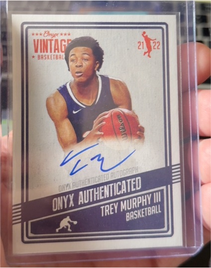 2021-22 Onyx Vintage #VATR Trey Murphy III — front
