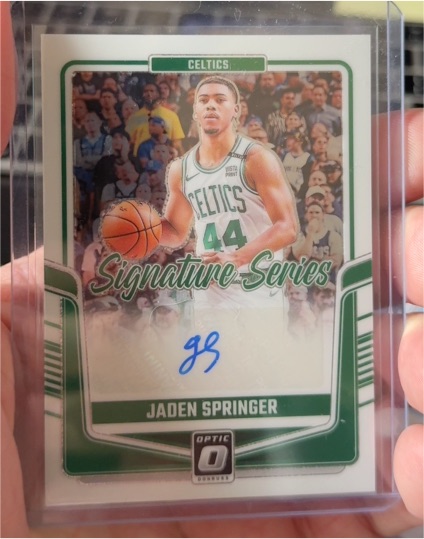 2024-25 Panini Donruss Optic #SS-SPR Jaden Springer Signature Series Auto — front
