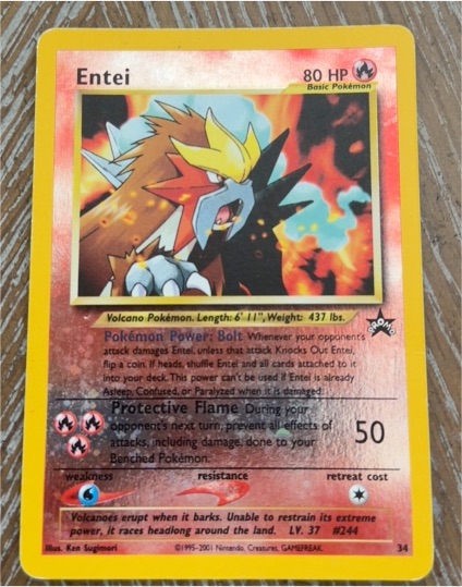 2000 Pokémon Black Star Promo #34 Entei — front