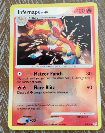 2007 Pokemon Diamond & Pearl #5 Infernape — front