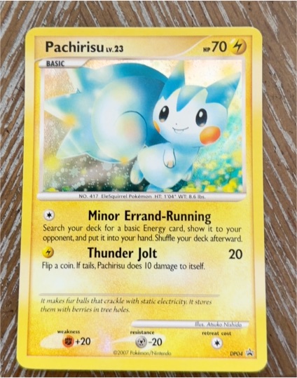 2007 Pokemon Diamond & Pearl #DP04 Pachirisu — front