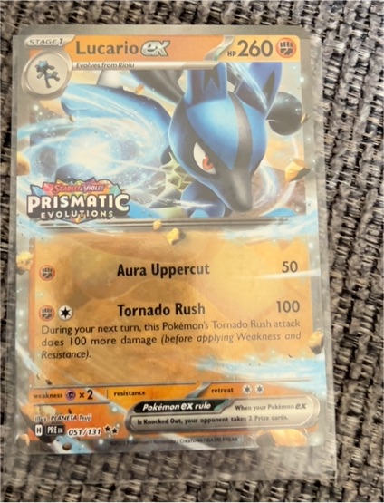 2021 Pokémon Prismatic Evolutions #051 Lucario ex — front