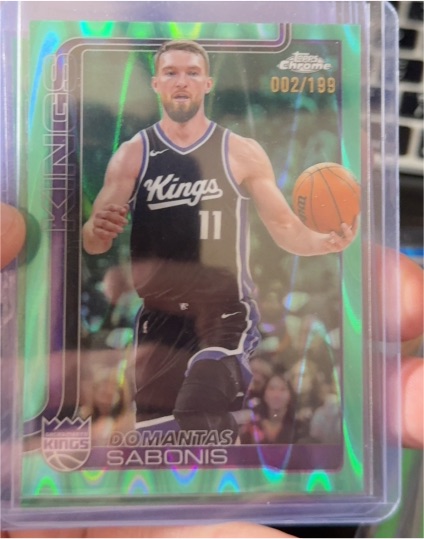 2025-26 Topps Chrome #002/199 Domantas Sabonis — front