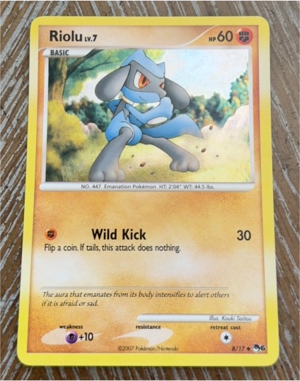 2007 Pokémon POP Series 6 #8 Riolu — front