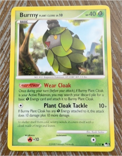 2008 Pokémon POP Series 7 #11 Burmy Plant Cloak — front