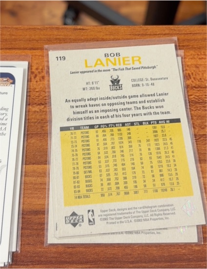 2004 Upper Deck #119 Bob Lanier — front