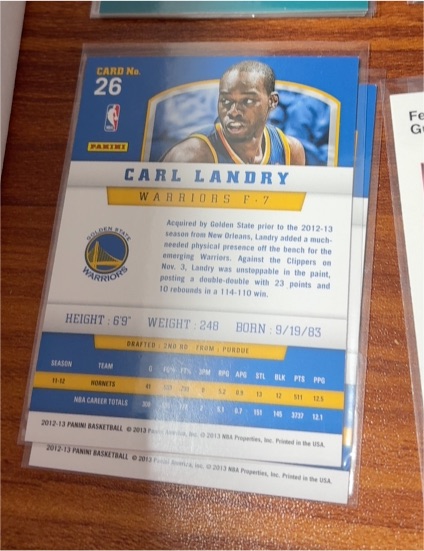 2012-13 Panini #26 Carl Landry — front