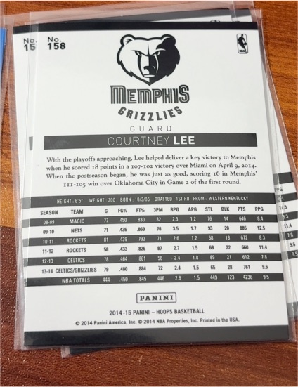 2014-15 Panini Hoops #158 Courtney Lee — front
