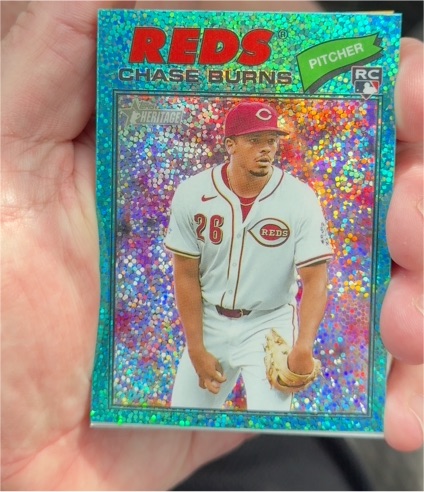 2026 Topps Heritage #212 Chase Burns — front