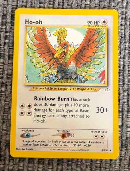 2001 Pokémon Neo Revelation #18 Ho-oh — front