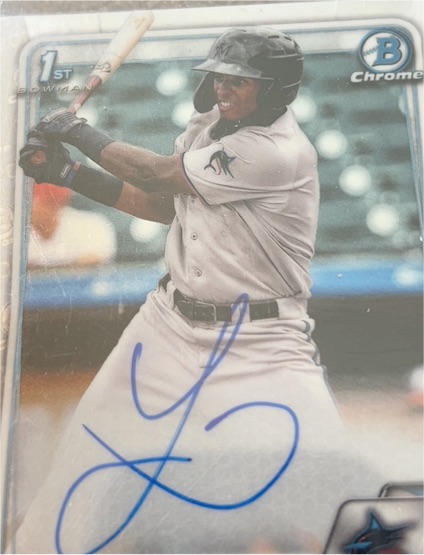 2020 Bowman Chrome Prospect Autographs #CPA-LD Lewin Diaz — front