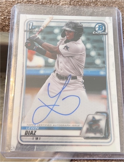 2020 Bowman Chrome #CPA-LD Lewin Diaz — front
