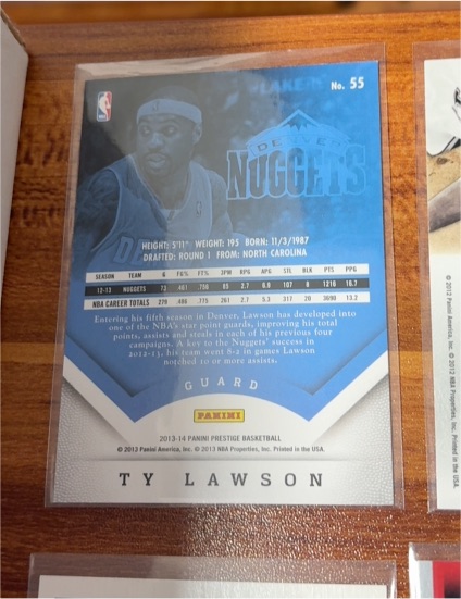 2012-13 Panini Prestige #88 Ty Lawson — front