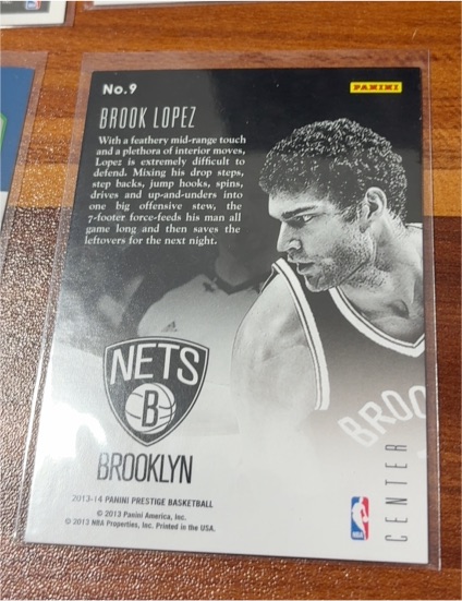 2013-14 Panini Prestige #9 Brook Lopez — front