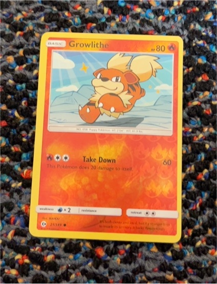 2017 Pokémon Sun & Moon #21 Growlithe — front