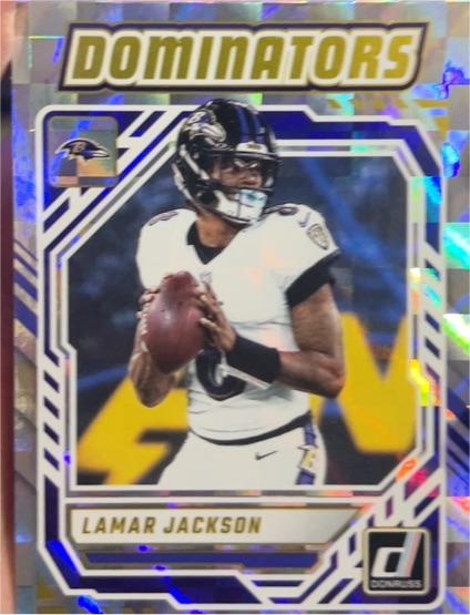 2025 Panini Donruss #DOM-LJN Lamar Jackson Dominators — front