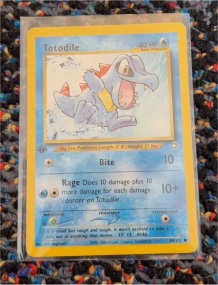 2000 Pokémon Neo Genesis #80 Totodile — front