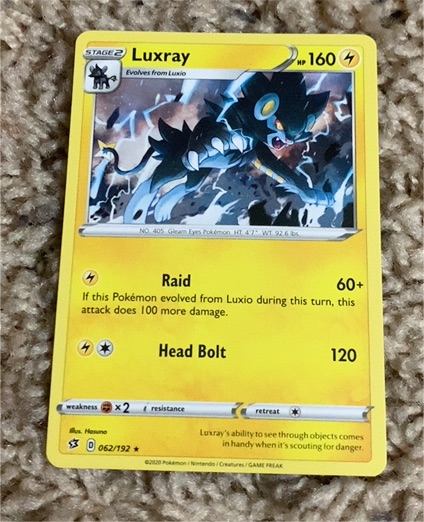 2020 Pokemon Rebel Clash #062 Luxray — front