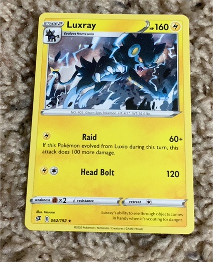 2020 Pokemon Rebel Clash #062 Luxray — front