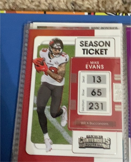 2021 Panini Contenders Season Ticket #92 Mike Evans — front