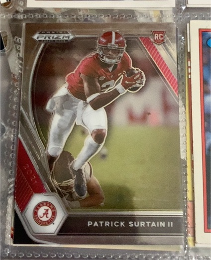 2021 Panini Prizm Draft Picks #143 Patrick Surtain II Rookie Alabama Crimson Tide — front