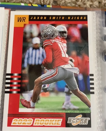 2023 Panini Score 2003 Throwback Rookie #8 Jaxon Smith-Njigba — front
