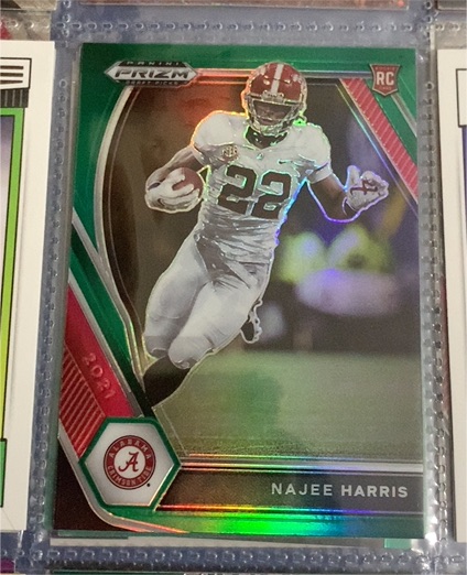 2021 Panini Prizm Draft Picks #102 Najee Harris Green Prizm Rookie Card — front