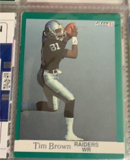 1991 Fleer #104 Tim Brown — front