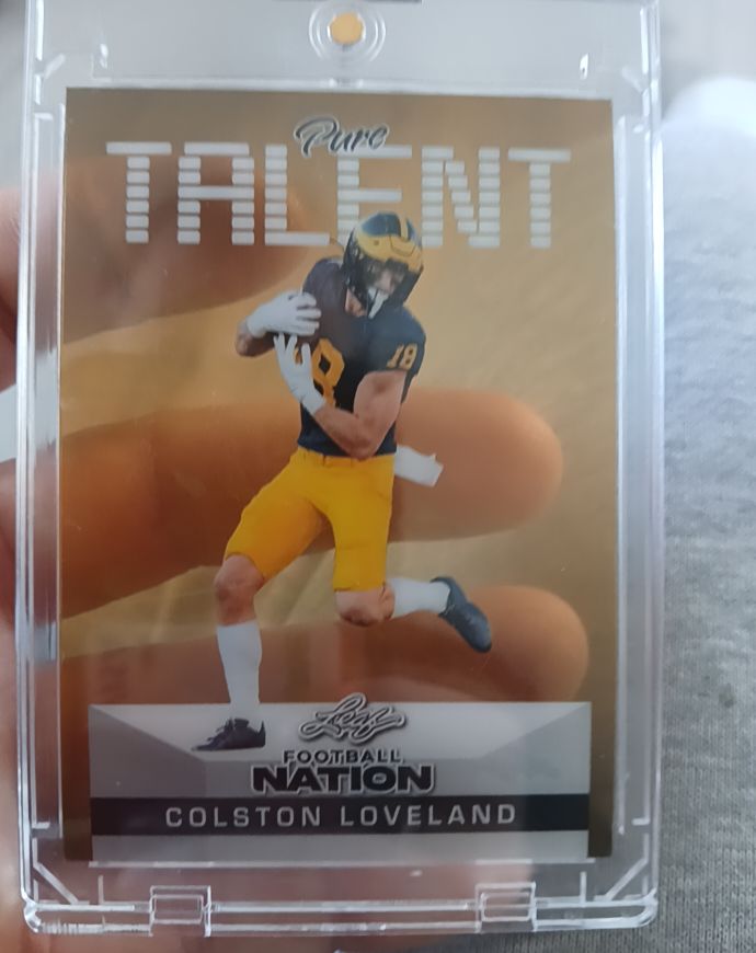 2025 Leaf Football Nation Pure Talent Colston Loveland — front