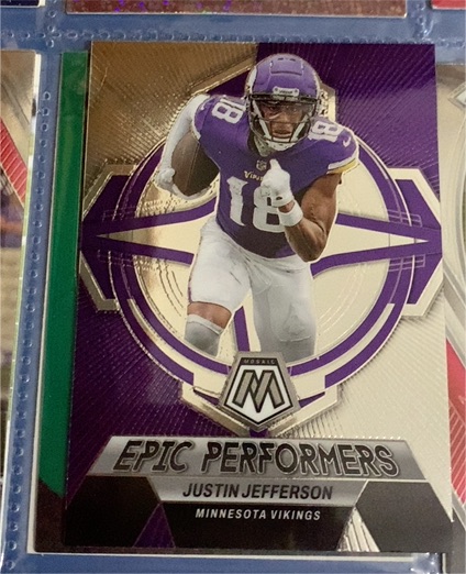 2023 Panini Mosaic Epic Performers #EP-JJ Justin Jefferson — front