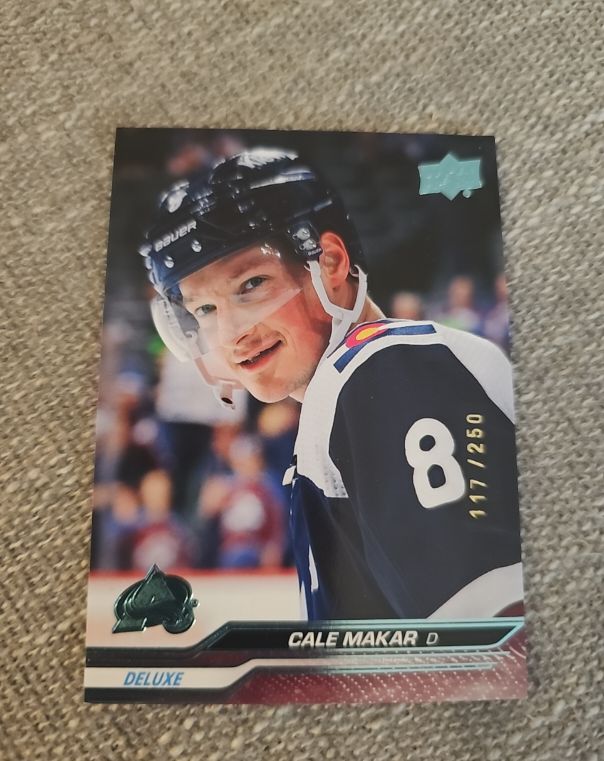 2023-24 Upper Deck Series 2 Deluxe #295 Cale Makar — front